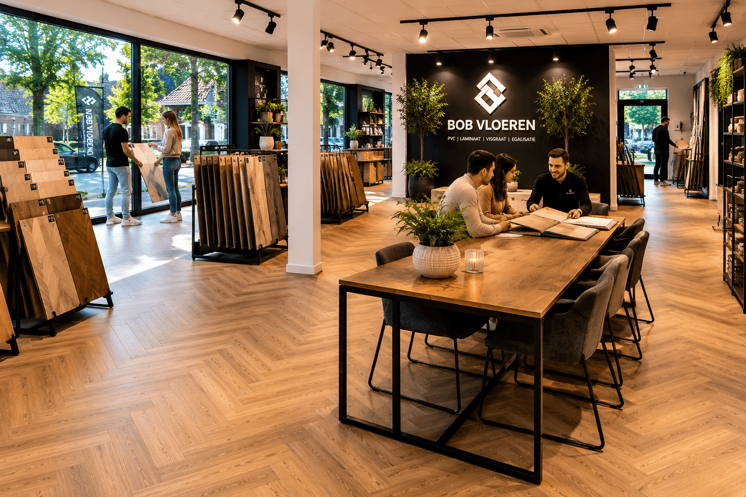 Adviesgesprek in de BOBVloeren showroom
