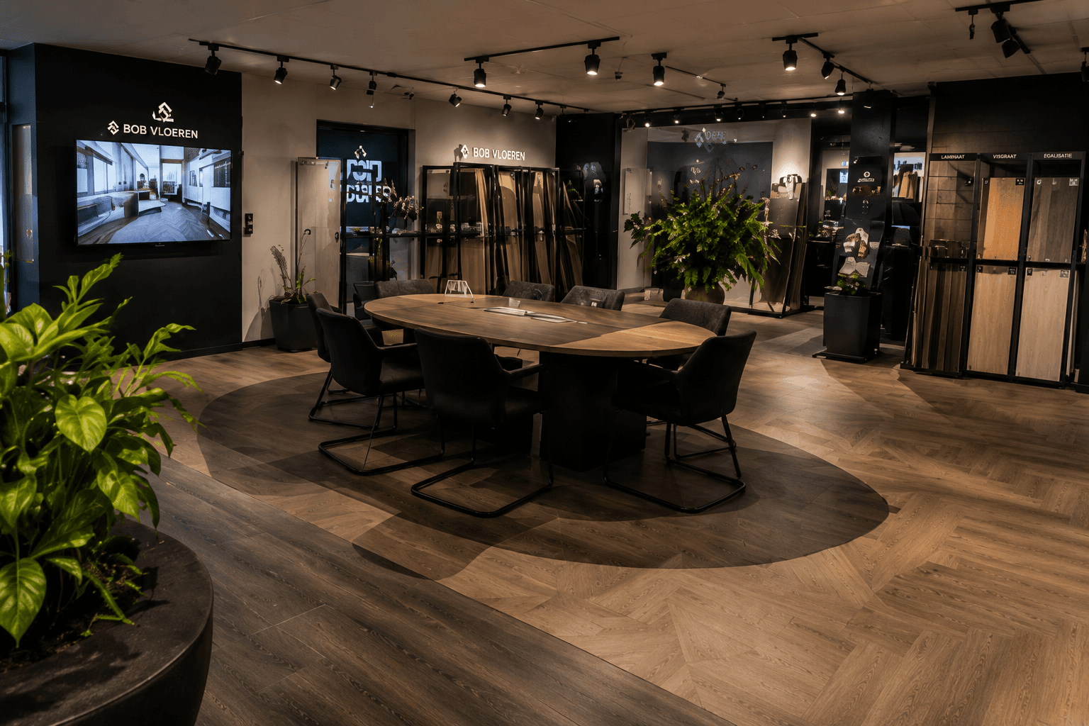 BOBVloeren showroom met vloeradvies en materiaalstalen